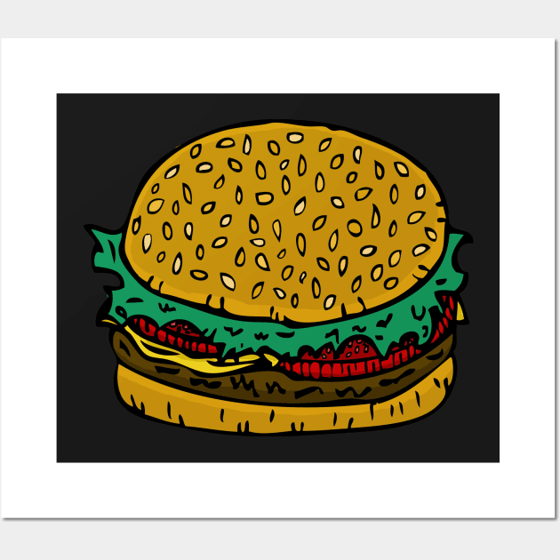 Cheeseburger #5 Wall Art by RockettGraph1cs
